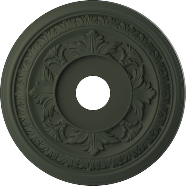 Ekena Millwork Baltimore PVC Medallion (Canopies up to 7 3/4"), 19"OD x 3 1/2"ID x 1"P, Satin Hunt Club Green CMP19BAGHC - main